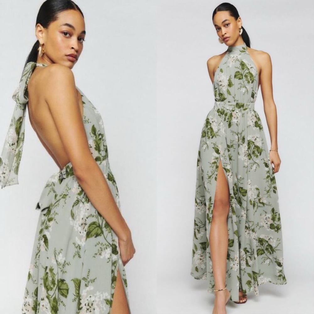 Reformation Andee Floral Maxi Dress Tea Garden
